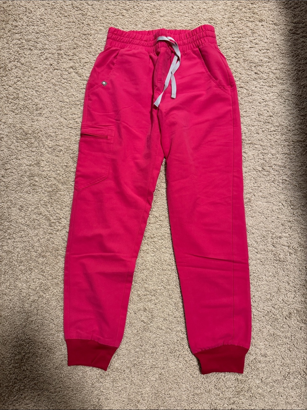 FIGS Hot Pink Drawstring Jogger Pants